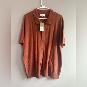 Goodfellow & Co Men's Casual Rust Button Down Shirt